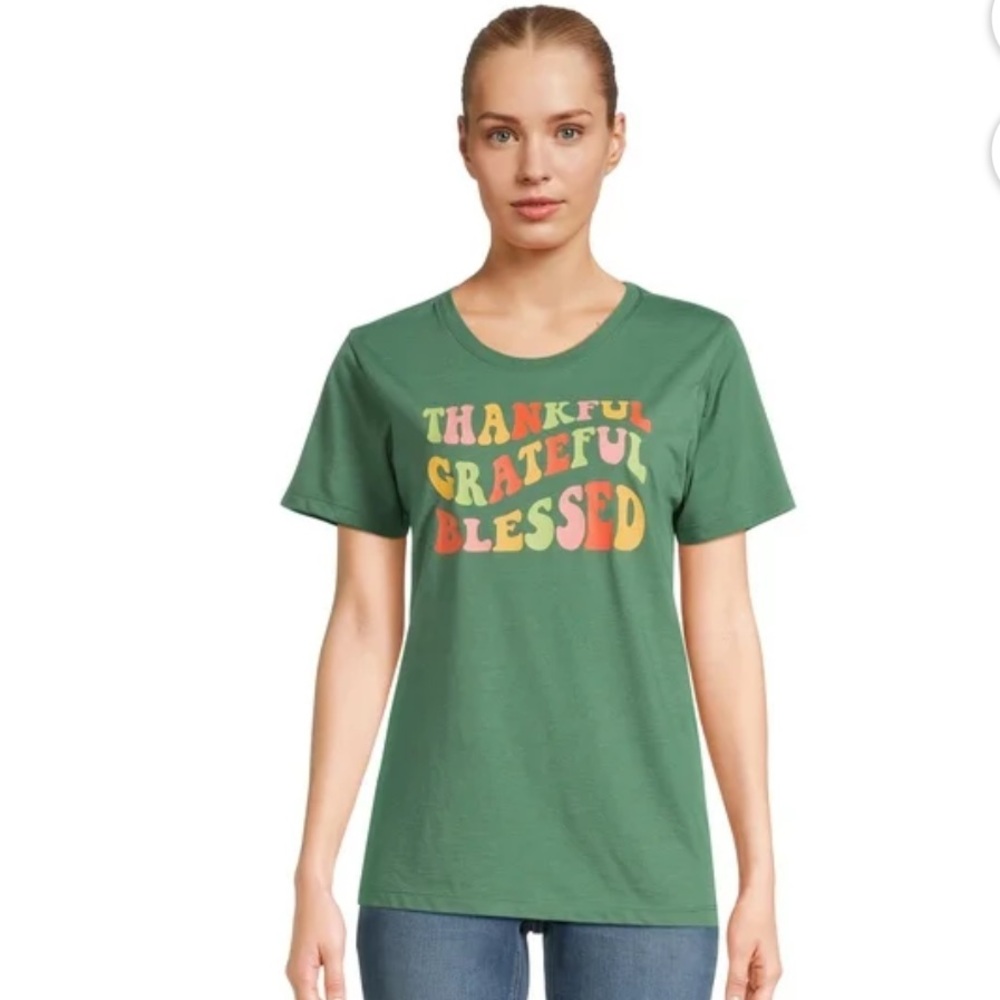PositiviTees Women's Fall Graphic T-Shirt, Seasonal Short Sleeve Tee, Sizes-XL
